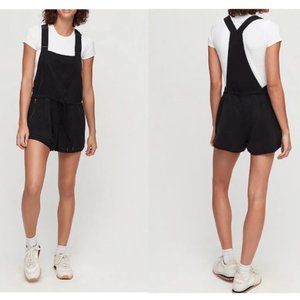 ARITZIA Wilfred Free Beatriz Romper Drawstring Overall Romper in Black Sz S